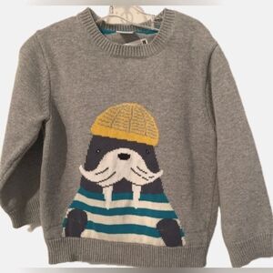 Gymboree Gray Sweater with Walrus Design